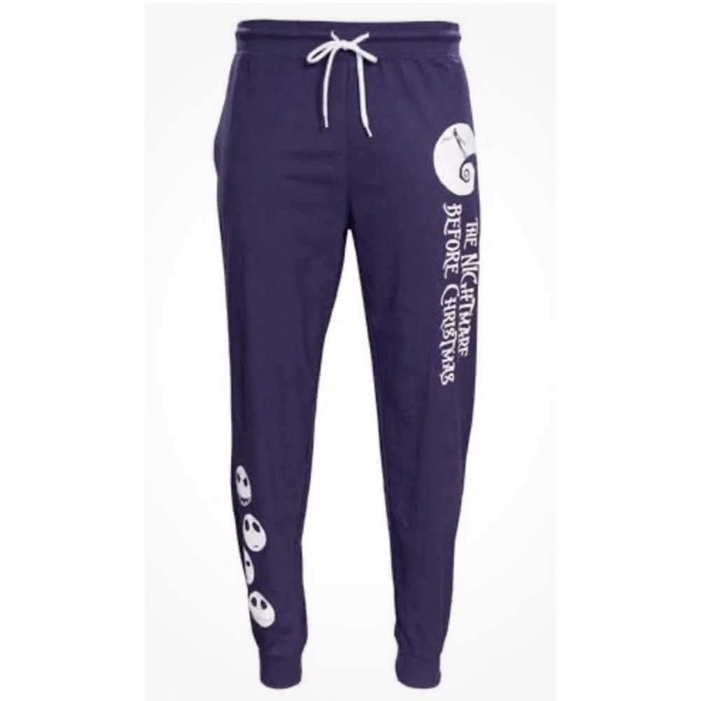 Mad Engine Disney The Nightmare Before Christmas Large Lounge Jogger Pants Purpl